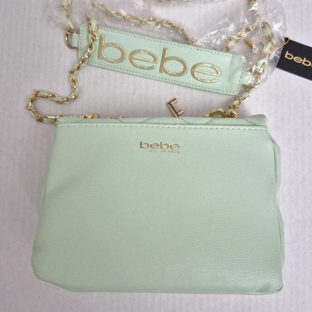 Bebe Wyatt Shoulder Bag Top Handle & Strap - Color: Mint - New with Tags - Picture 9 of 10